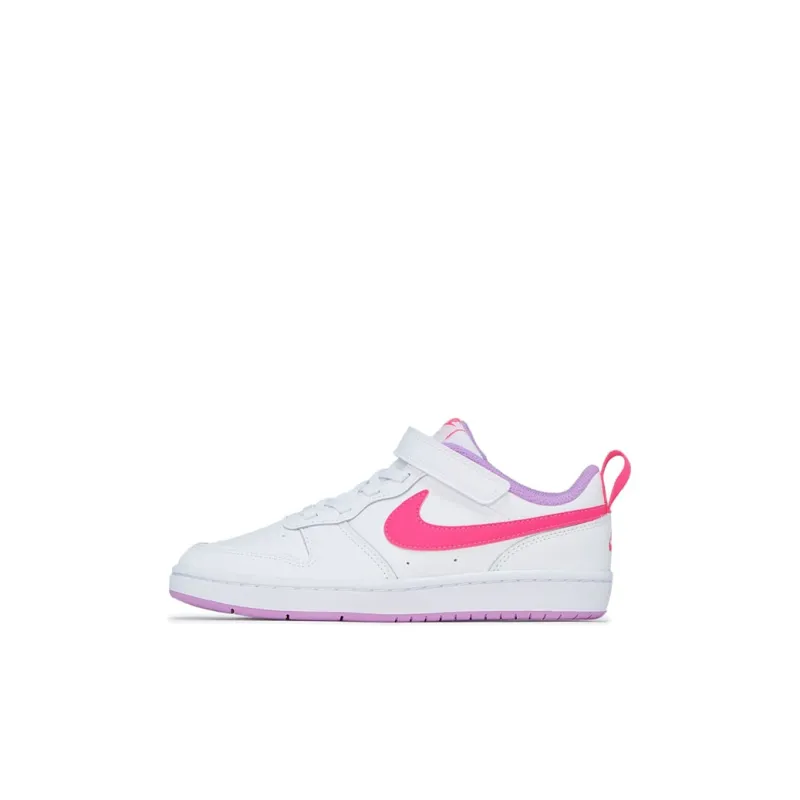 Nike Court Borough Low 2 White Fuchsia Glow PS-0