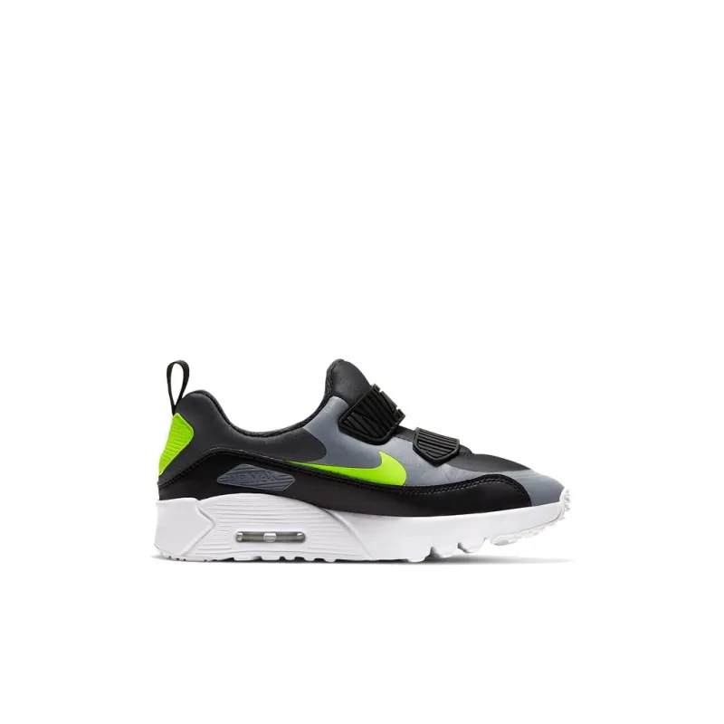 Nike Air Max Tiny 90 Cushioning Running Shoes Cold Gray-yellow Children Aged 3-7 Years Old-1