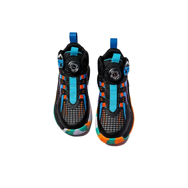 Kappa Knob Collection Mid-Top Basketball Shoes Black Kids'-3
