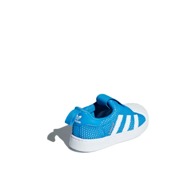 Adidas Originals Superstar Series 360 I Breathable Low Top Toddler Shoes Blue White Infant And Toddler-3