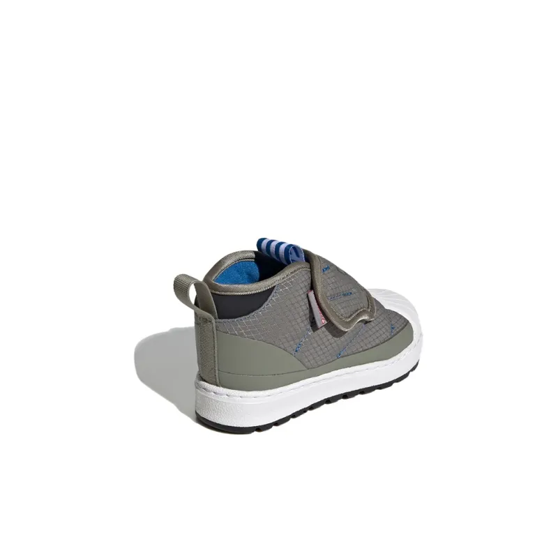 Adidas Originals Superstar Series Warm Mid-Top Toddler Shoes Green Infant And Toddler-3