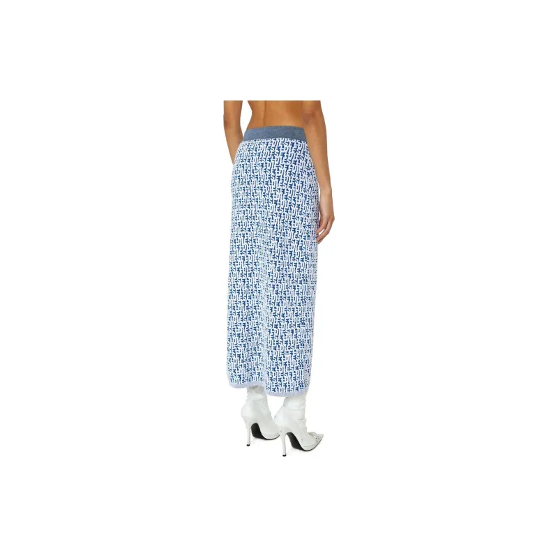 DIESEL Casual Long Skirts Women's Blue White-2