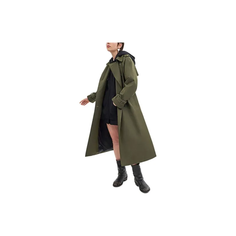 COACH FW24 Trench Coat Women's Green-3