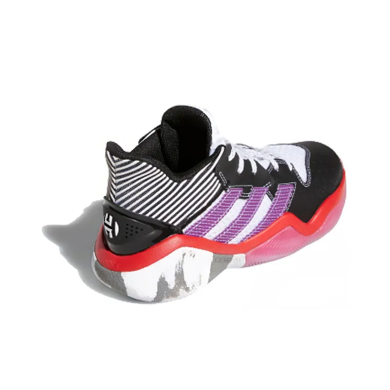 Adidas Harden Stepback 1 Low Top Basketball Shoes Black Purple Red Teenagers-2