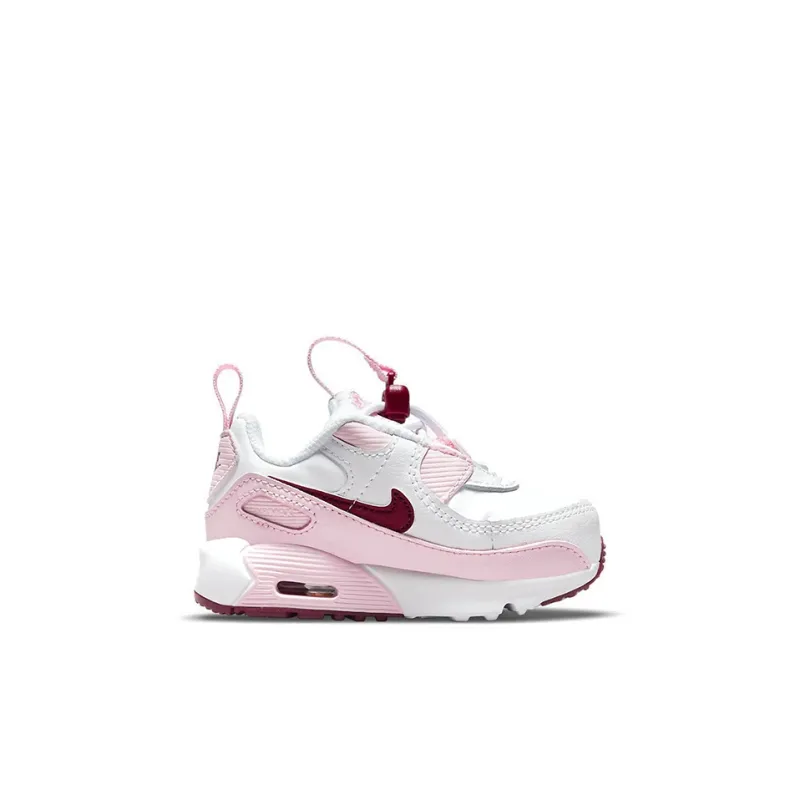 Nike Air Max 90 Toggle Low Top Toddler Shoes White Red Pink Infant And Toddler-1