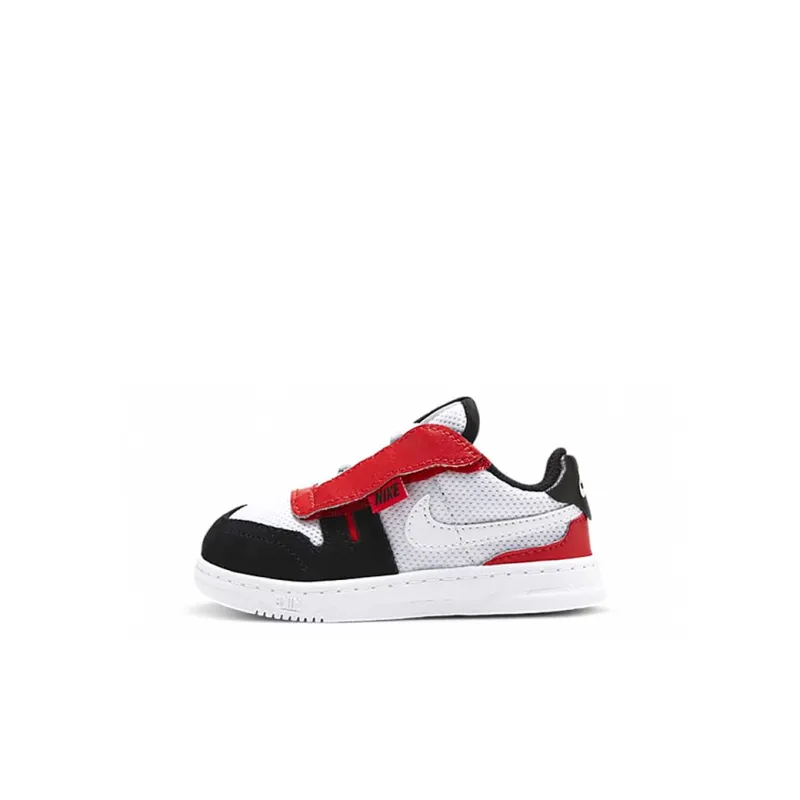 Nike Squash Type Low Top Skateboard Shoes Black White Red Infant And Toddler-0