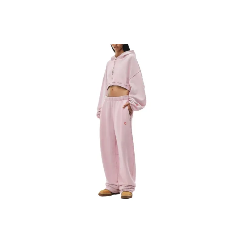 Alexander Wang Knitted Sports Pants Women's Pink-1