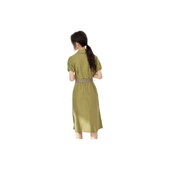 Mo Han Yi Mei Short-Sleeved Dresses Women's Green