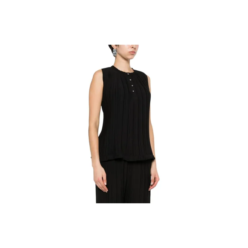 Lanvin Pleated Crepe De Chine Top-3