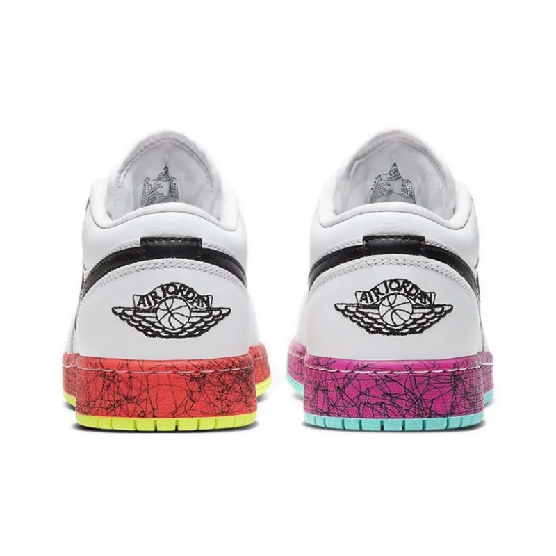 Jordan 1 Low Multi Color Midsoles White GS-4