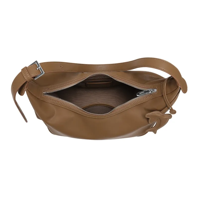 JUST STAR Artificial Leather Shoulder Bag, Crossbody Bag, Handbag Medium Size Women's Black White Brown-33