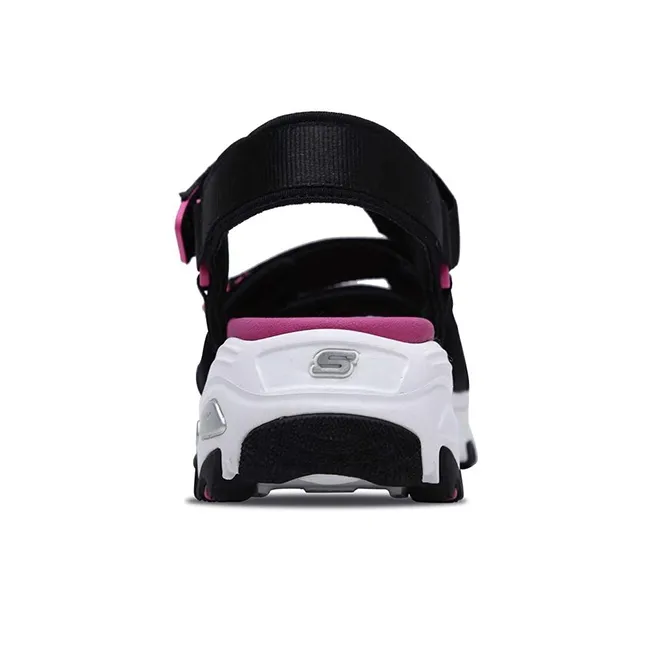 Skechers D'LITES Series Breathable Children's Sandals Black Pink Teenagers-3