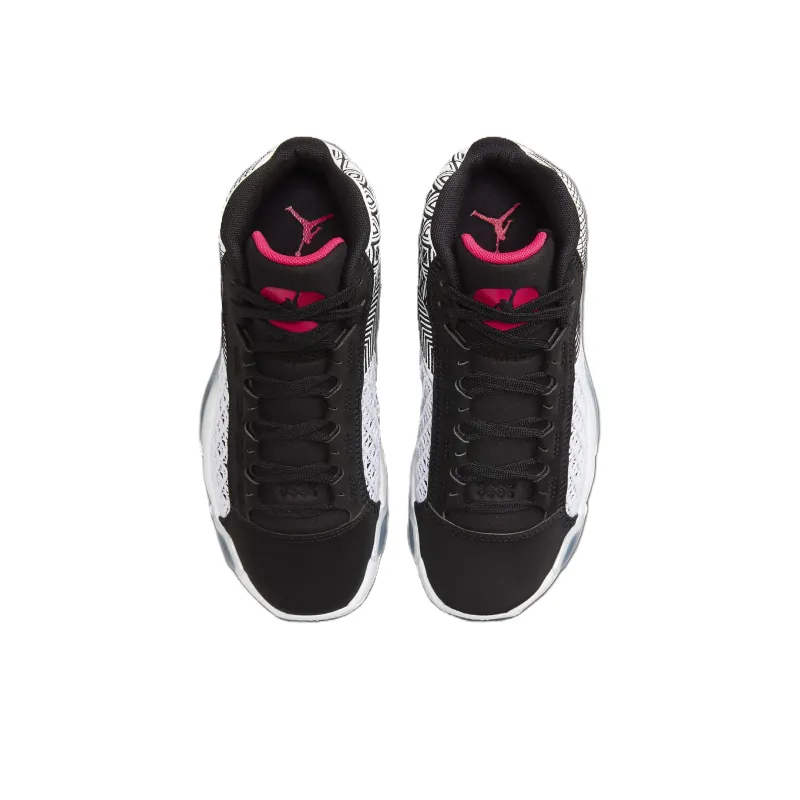 Jordan Air Jordan 38 Low GS Cushioning, Wear Resistant Mid Top Children's Basketball Shoes Black White Red Unisex-3