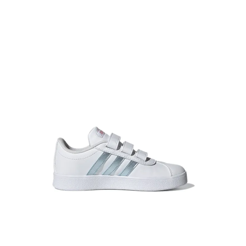 Adidas VL Court 2.0 J 'White Vision Metallic'-1