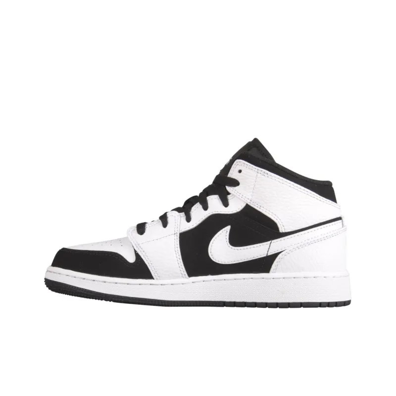 Jordan 1 Mid White Black GS-0