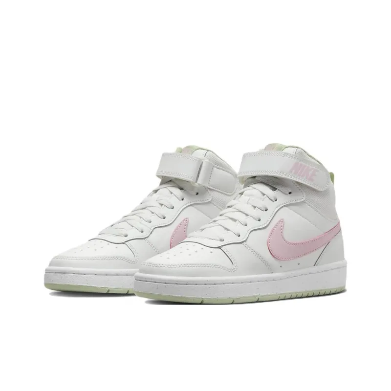 Nike Court Borough Mid 2 GS 'White Pink Foam'-2