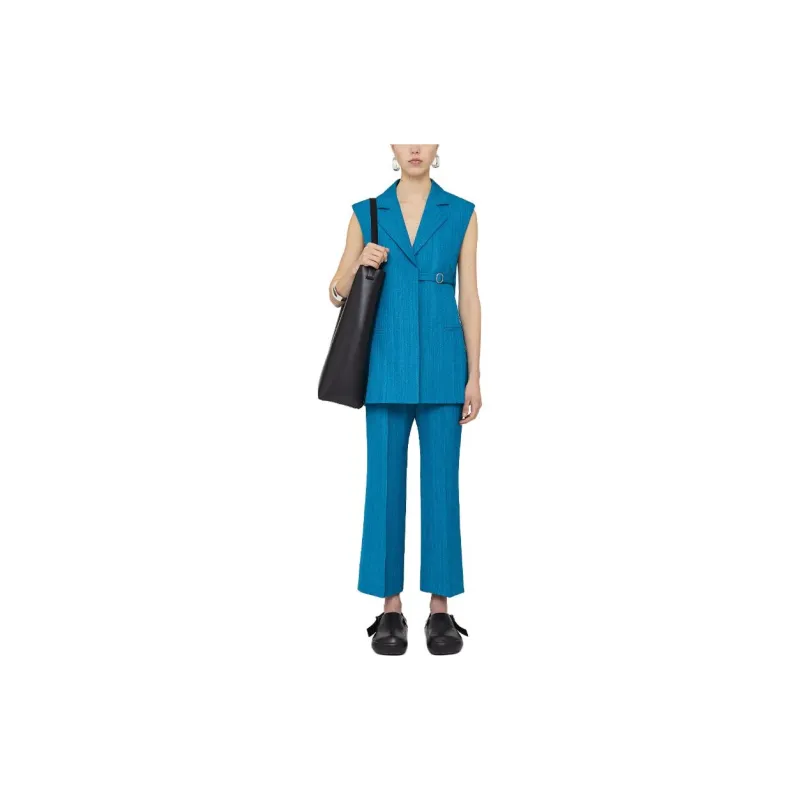 JIL SANDER Belted Cropped Trousers-2