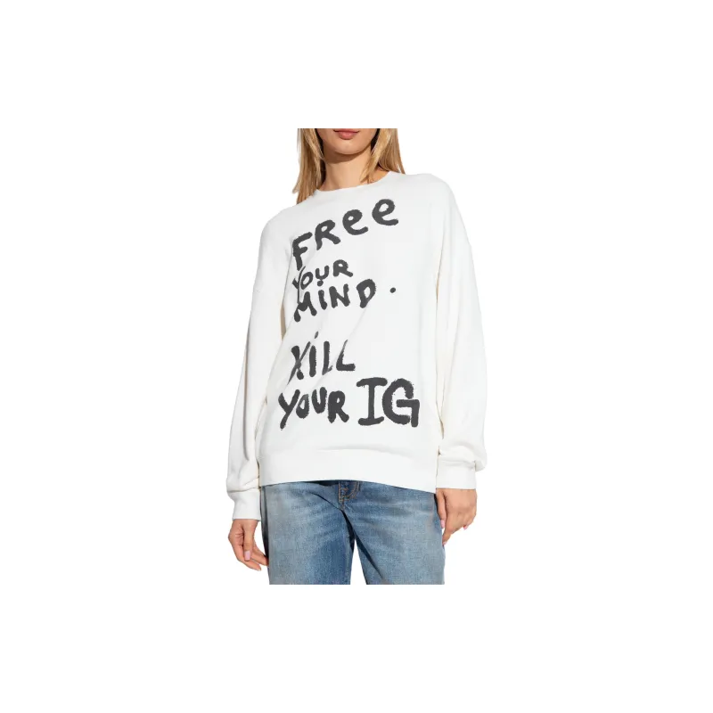 R13 FW23 Sweatshirt Women's White-3