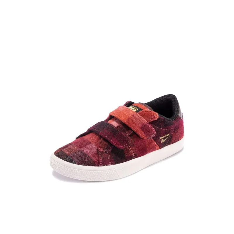 Onitsuka Tiger Lawnship PS Shock Absorbers Low Top Kids' Skateboarding Shoes Red Plaid Children Aged 3 7 Years Old-2