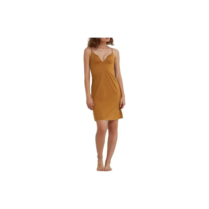 Mame Kurogouchi X UNIQLO Slip Dresses Women's Light Umber-3
