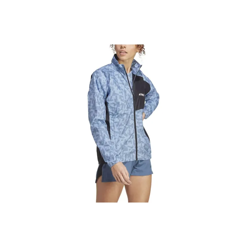 Adidas TRAIL WIND J W Jackets Coats Women's Blue-3