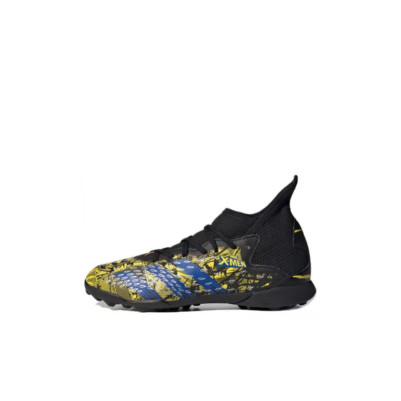 Adidas Predator Freak .3 Cushioning Mid-Top Kids' Soccer Shoes Black Yellow Blue Kids'-0
