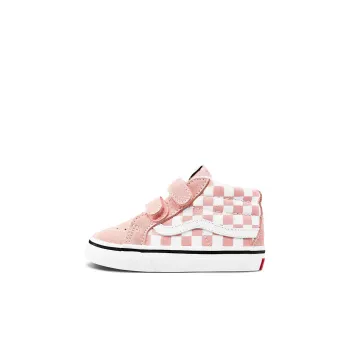 Vans SK8 Mid Reissue V Anti Slip Wear Resistant Mid Top Toddler Shoes Pink White Infant And Toddler