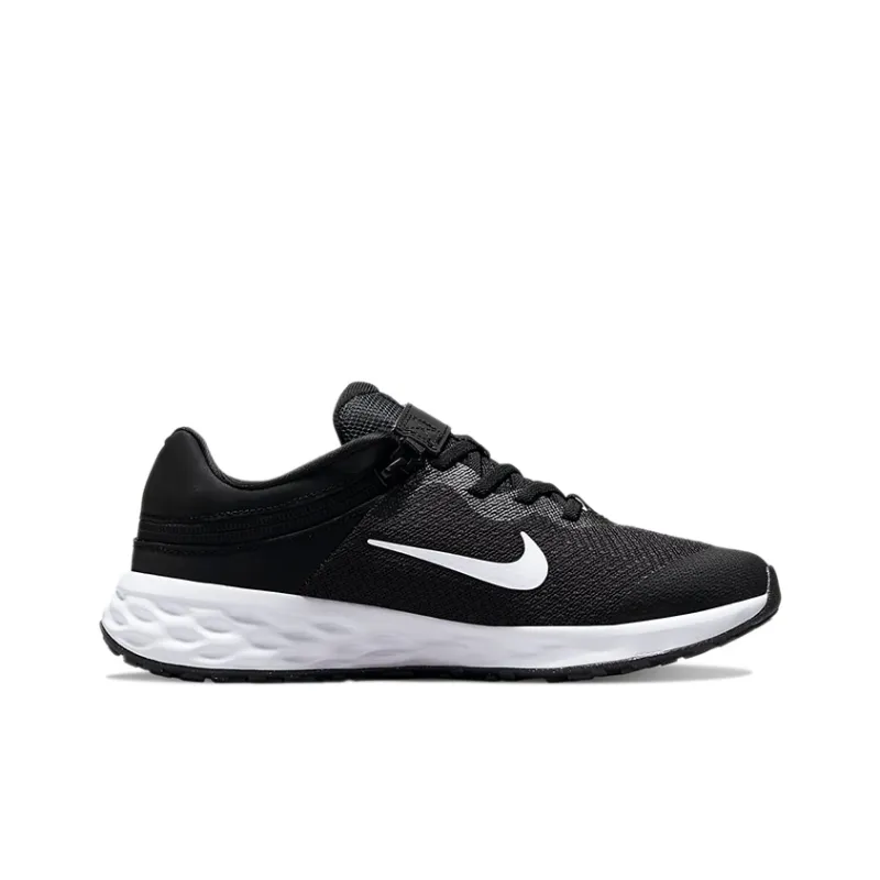 Nike REVOLUTION 6 Low Top Kids' Running Shoes Black White Teenagers-1