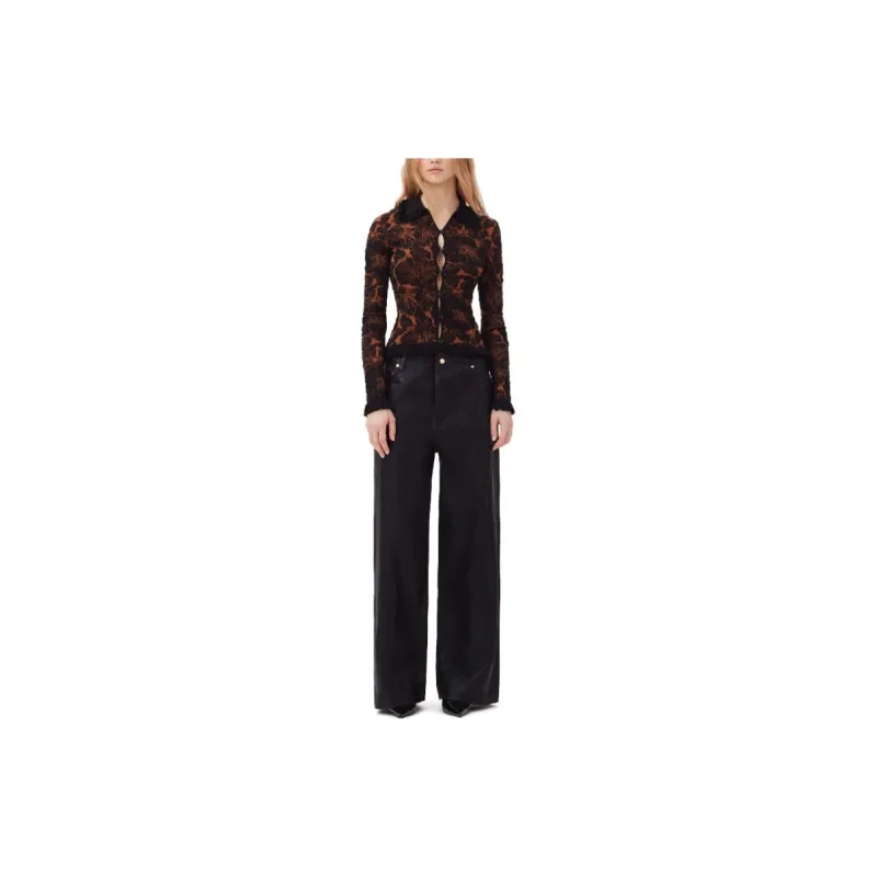 GANNI 3D Floral jacquard Cardigan-2