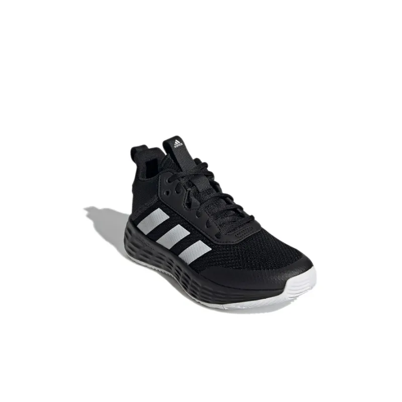 Adidas OwnTheGame 2.0 Slip Resistant And Breathable Mid Top Children's Basketball Shoes Black White Kids'-2