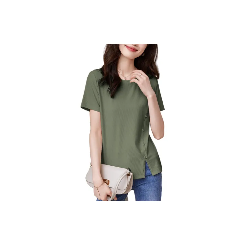 Mo Han Yi Mei T Shirt Women's Green-1