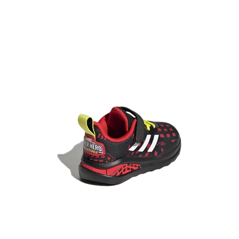 MARVEL x Adidas Adventures Fortarun Abrasion Resistant Low Top Sports Casual Shoes Black Red Infant And Toddler-3