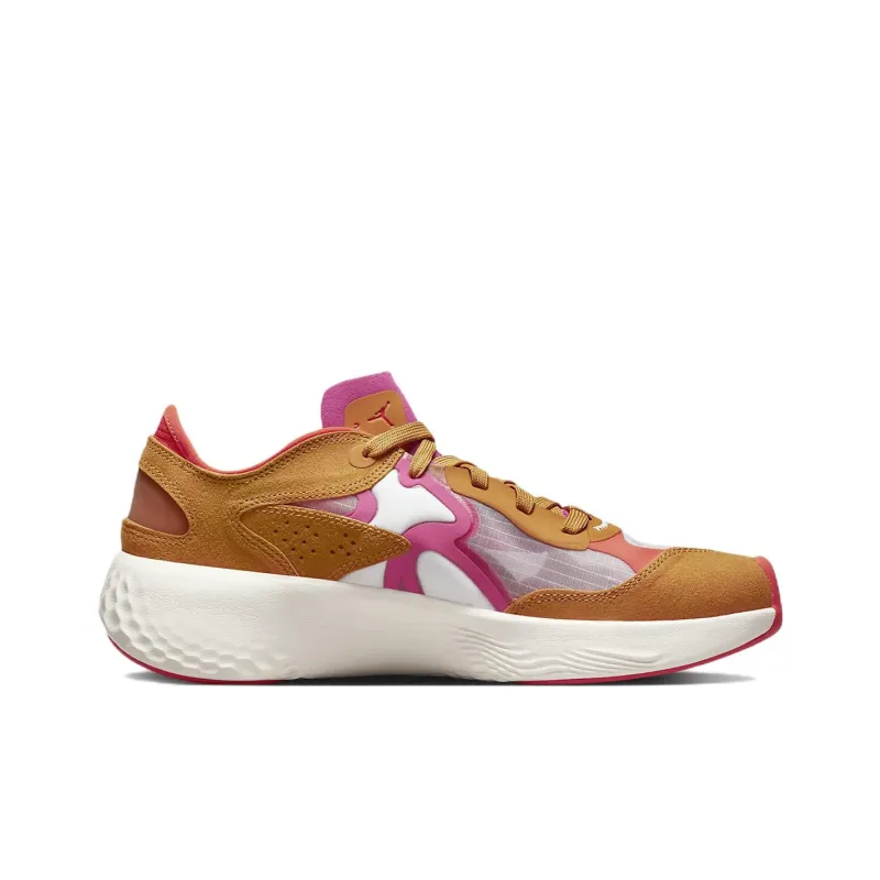Jordan Delta 3 Anti Slip Wear Resistant Low Top Kids Lifestyle Shoes Brown Yellow Teenagers-1