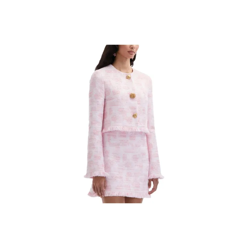 Oscar De La Renta Textured Tweed Jacket-4