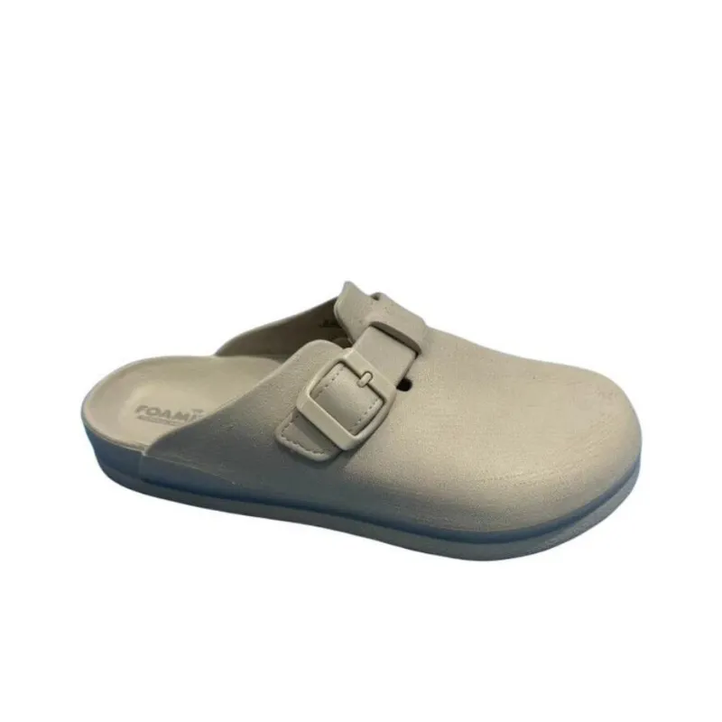 Skechers Quiet Quick Dry Slide Slippers Men's Gray White-2