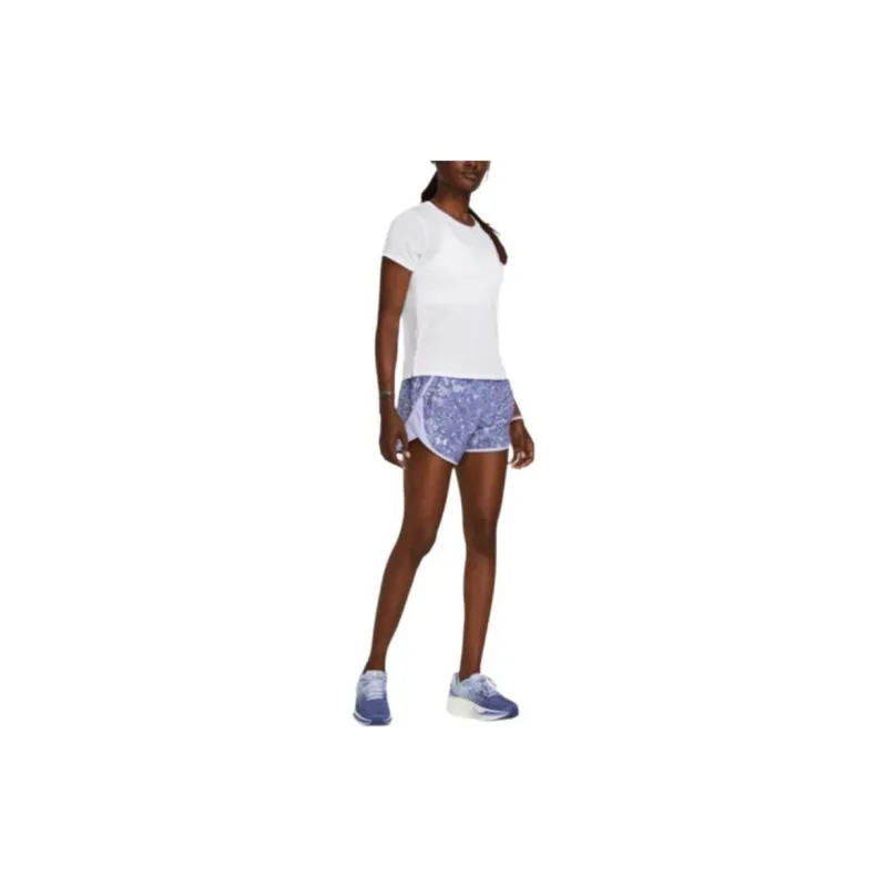 Under Armour Fly-By Printed 3' Shorts Casual Shorts Women's Purple-1
