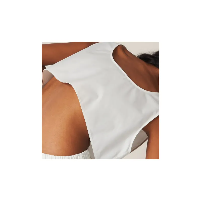 MIU MIU Logo embroidered Cotton Crop Top-3