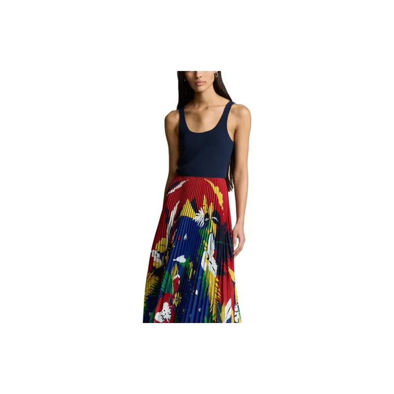 Polo Ralph Lauren SS24 Sleeveless Dress Women's Multicolor-3