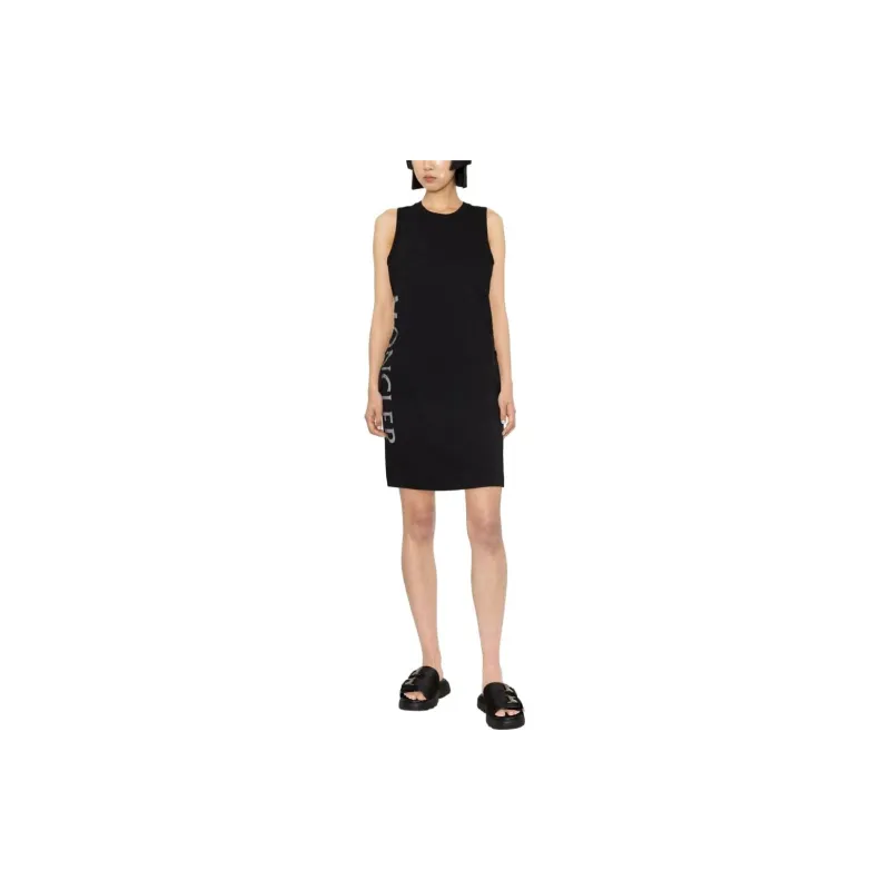 Moncler Logo Printed Sleeveless Mini Dress-1