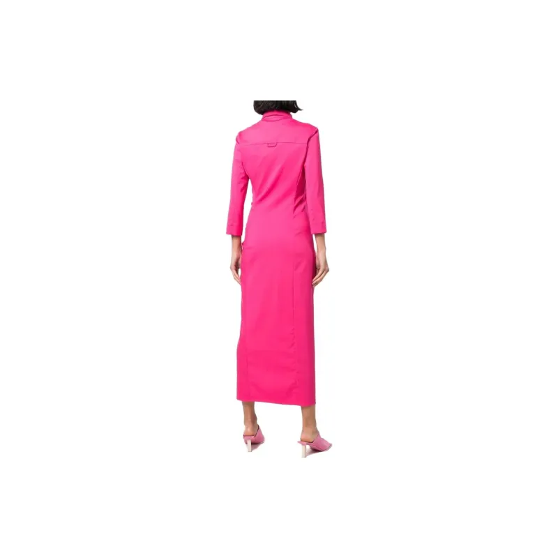 Jacquemus Jocou Gathered Buckle-embellished Dress-2