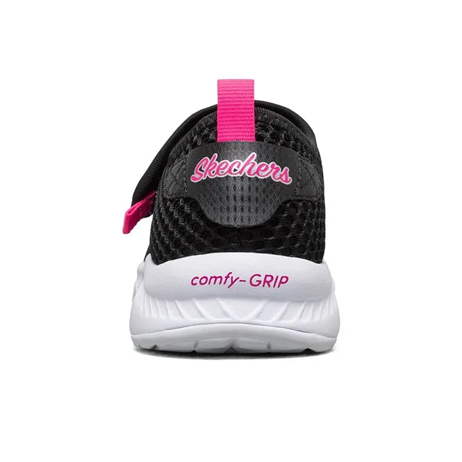 Skechers Comfy Grip Cushioned Slip Resistant Abrasion Resistant Kids Lifestyle Shoes Black Teenagers-3