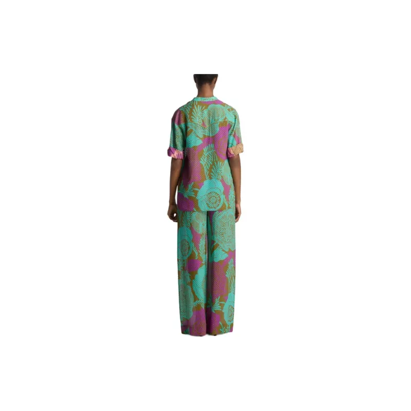 St. John Floral print Wide leg Trousers-2