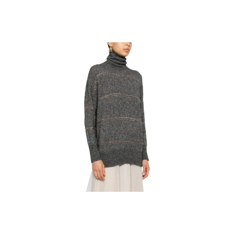 Brunello Cucinelli Oversized Turtleneck Knitted Jumper-3