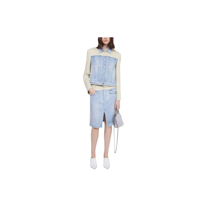 Stella McCartney Button Up Panelled Denim Jacket-1