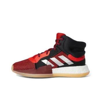 Adidas Marquee Boost Non slip Lightweight Mid Top Basketball Shoes Red Black Teenagers