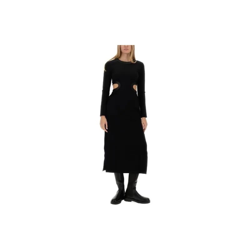 Staud Dolce Cut-Out Long Sleeved Midi Dress-1