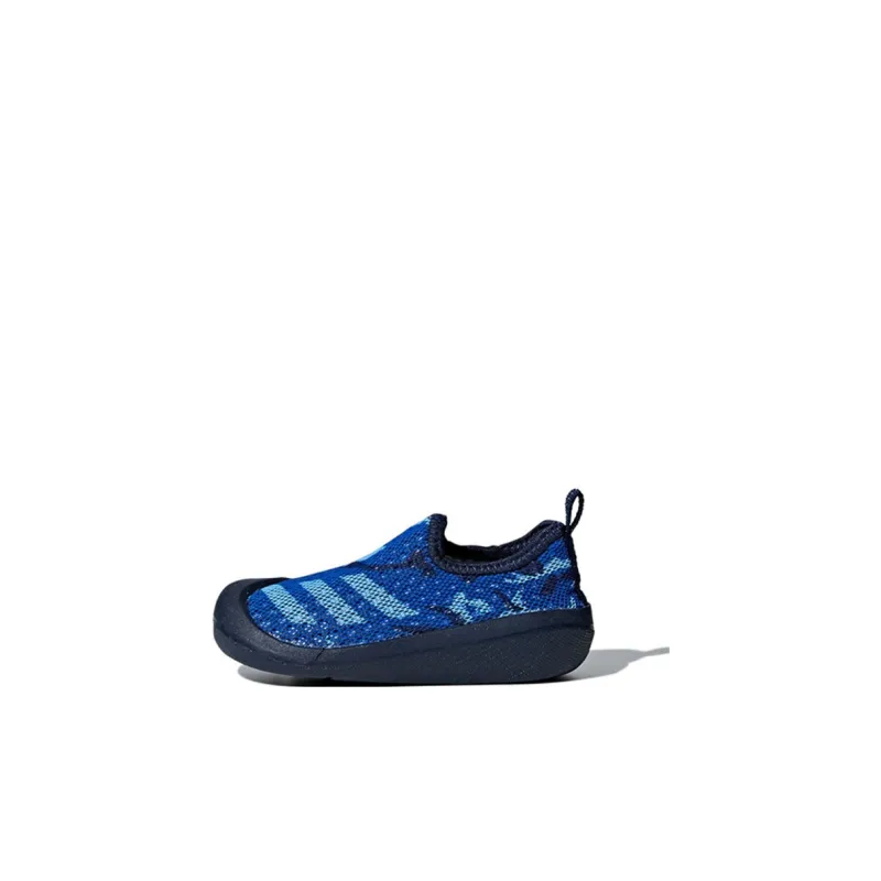 Adidas Slip Resistant Shock Absorbers Low Top Running Shoes Blue Black Infant And Toddler-0