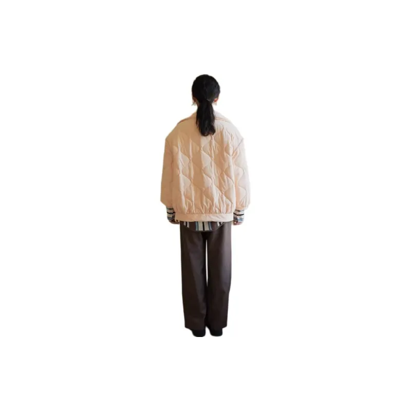 BLUEerror Puffer Jacket Women's Cream Orange-1