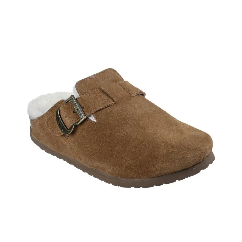 Skechers Arch Fit Slip Resistant Wrap toe Slippers Women's Brown-2