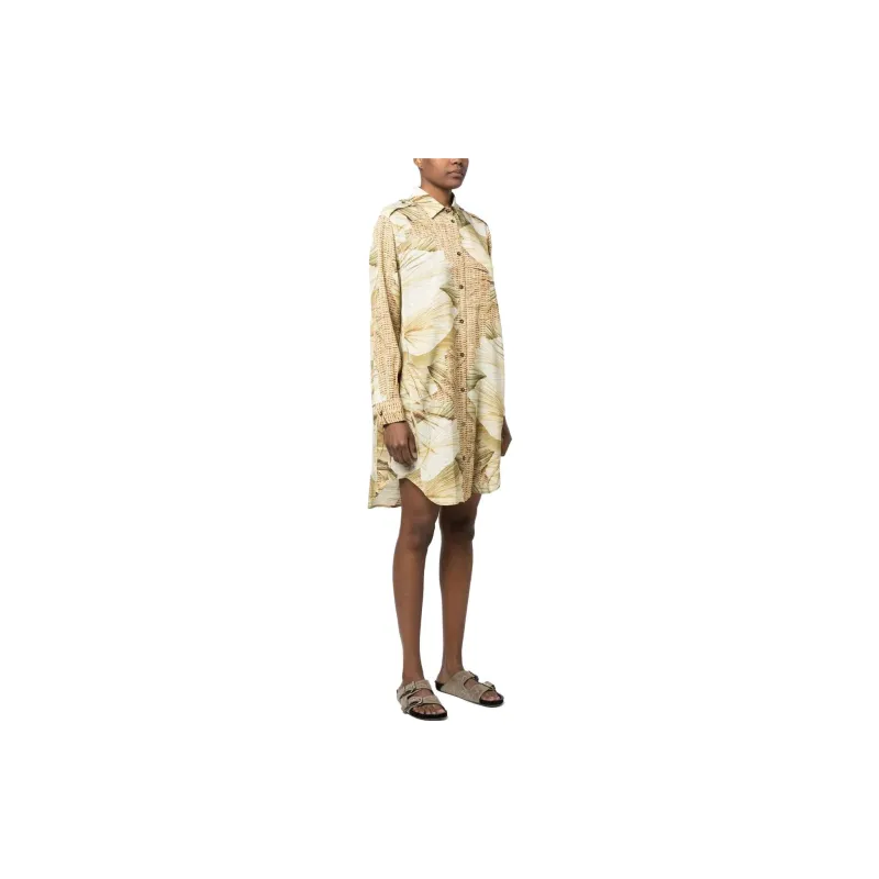 FAY Long-Sleeved Dresses Women's Beige-3